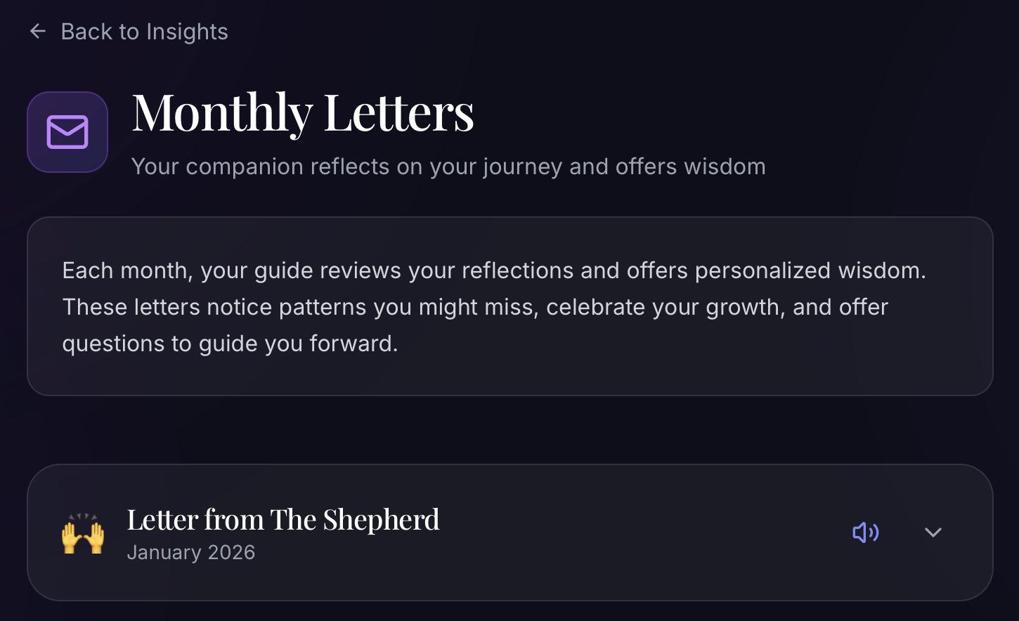 Monthly letter from your spiritual companion